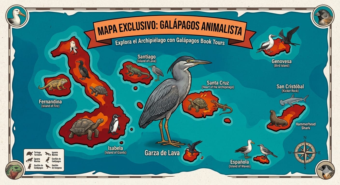 Lava Heron nesting near mangrove branches, Galápagos